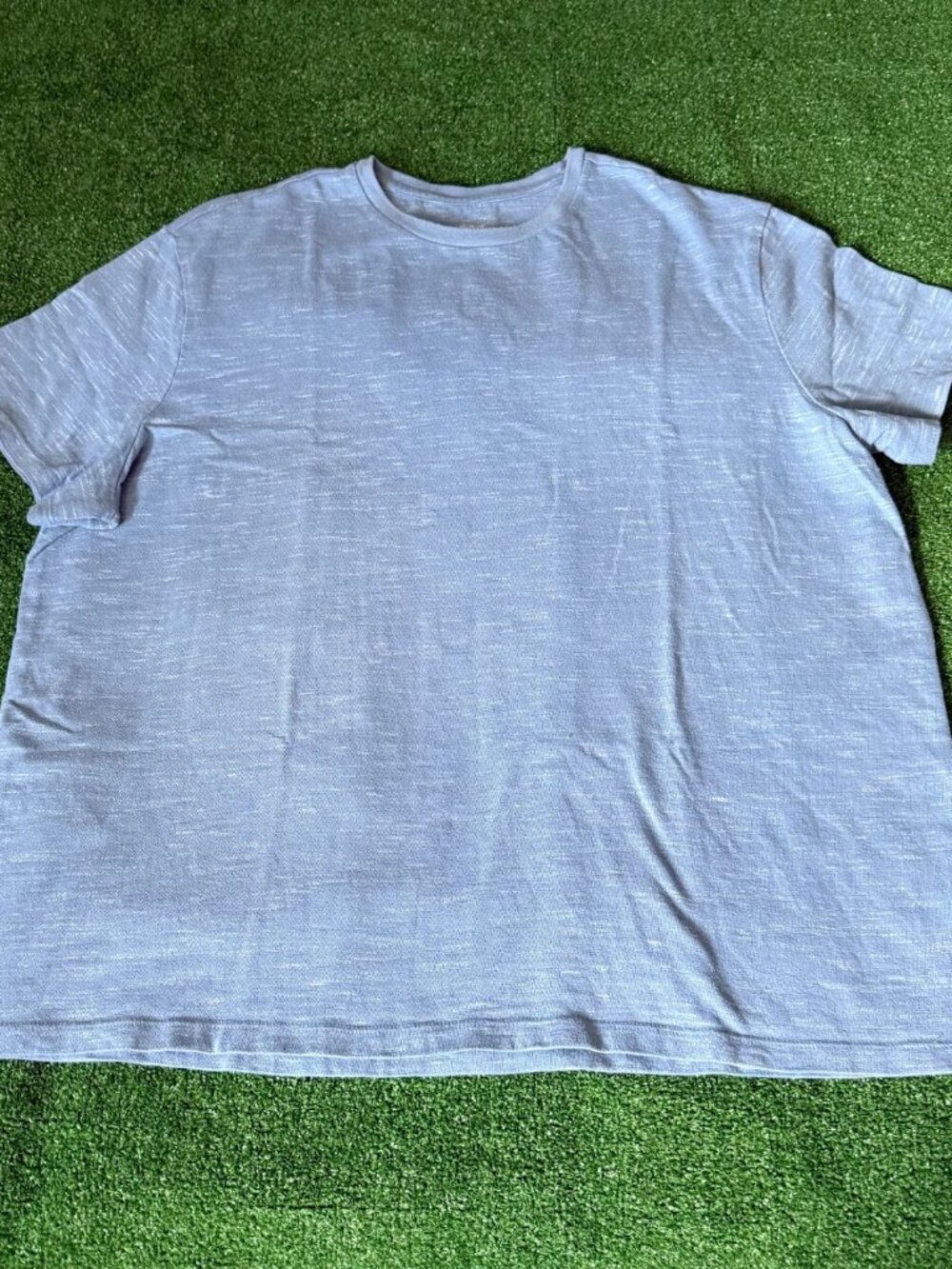 Goodfellow Short Sleeve Crew Neck Heather Gray Basic T-Shirt Big Size XXL